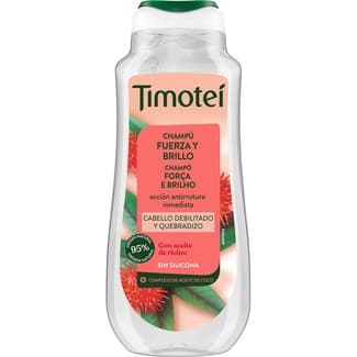 Champú Fuerza y Brillo para cabello debilitado y quebradizo con aceite de ricino frasco 300 ml -
