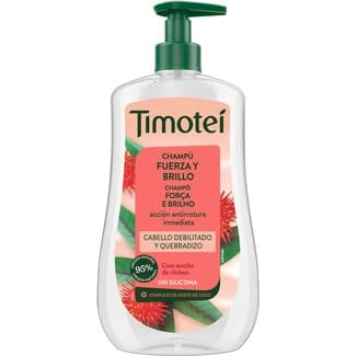 Champú Fuerza y Brillo para cabello debilitado y quebradizo con aceite de ricino dosificador 600 ml -