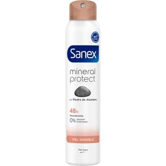 Desodorante con piedra de alumbre para piel sensible 0% alcohol 48h unisex spray 200 ml -