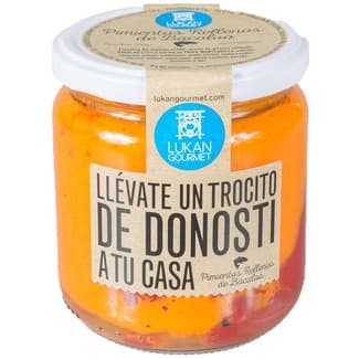Pimientos rellenos de bacalao 4 unidades tarro 260 g -