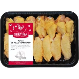 Alas de pollo certificado peso aproximado bandeja 600 g -