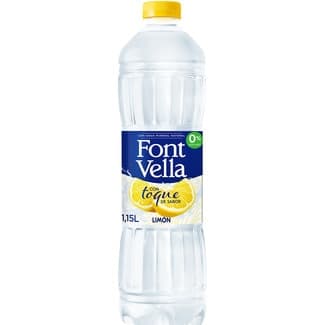 Agua mineral natural con toque de sabor limón sin azúcar botella 1,15 l -