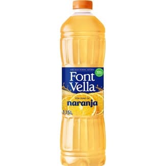 Agua mineral natural con zumo de naranja botella 1,15 l -