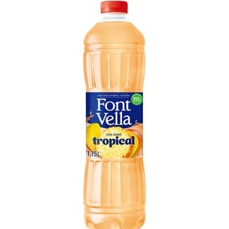 Agua mineral natural con zumo tropical botella 1,15 l -