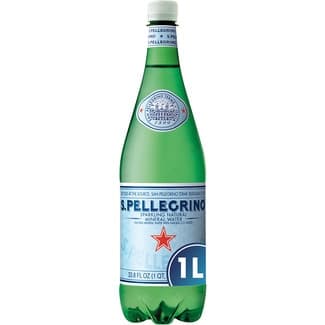 Agua mineral natural con gas botella 1 l -