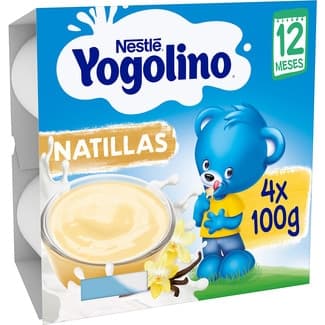 Natillas sin gluten desde 12 meses pack 4 tarrinas 100 g -