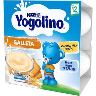 Postre lácteo con galleta desde 12 meses pack 4 tarrinas 100 g -
