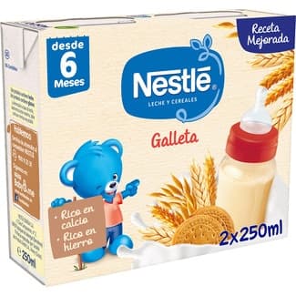 Papilla con galleta desde 6 meses pack 2x250 ml envase 500 ml -