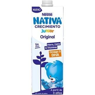 Crecimiento Junior preparado lácteo infantil original sin aceite de palma desde 3 años brik 1 l -