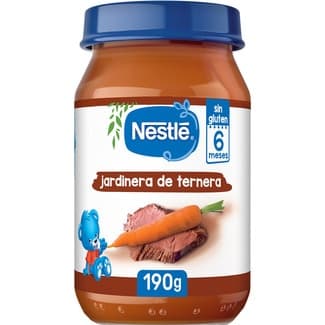 Tarrito de jardinera de ternera sin gluten desde 6 meses envase 190 g -