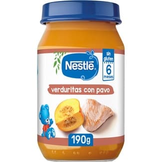 Tarrito de verduritas con pavo sin gluten desde 6 meses envase 190 g -