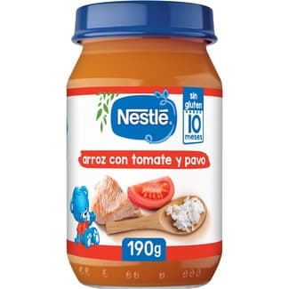 Tarrito de arroz con tomate y pavo sin gluten desde 8 meses envase 190 g -