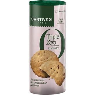 Galletas con arándanos Triple Zero sin gluten, sin azúcares añadidos ni edulcorantes envase 205 g -