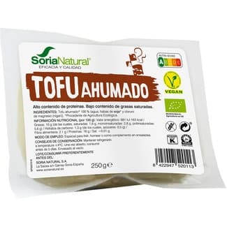 Tofu ahumado ecológico, sin gluten y vegano envase 00250 g -