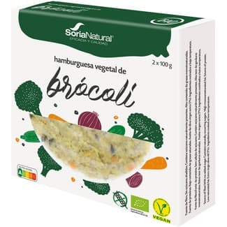 Hamburguesa de brócoli ecológica, vegana y sin gluten pack 2 unidades 100 g -