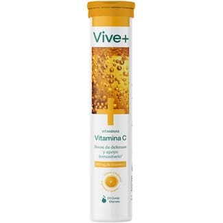 Sistema Inmunitario vitamina C 500 mg + zinc sabor naranja sin gluten tubo 20 comprimidos -