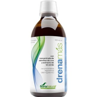 Drenamás con concentrado de semillas de uva y extracto de té verde botella 500 ml -