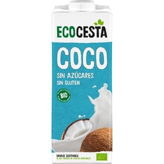 Bebida de coco ecológica sin azúcar y vegana brik 1 l -