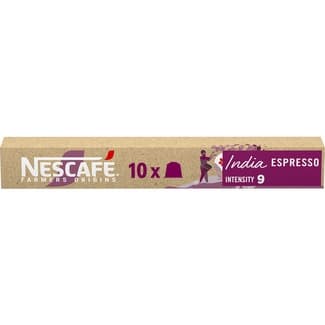 Café espresso intensidad 9 India estuche 10 cápsulas compatibles con máquinas Nespresso -