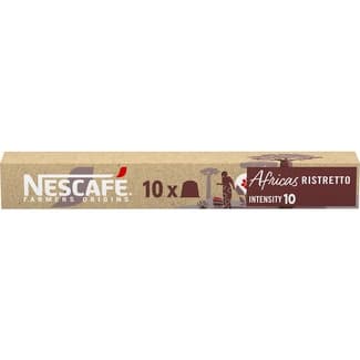 Africas café ristretto intensidad 10 estuche 10 cápsulas compatibles con máquinas Nespresso -