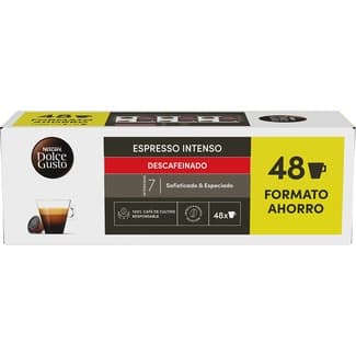 Café espresso descafeinado intenso arábica robusta pack 3 estuches 16 cápsulas intensidad 7 -