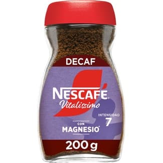 Café soluble descafeinado con magnesio Vitalíssimo frasco 200 g -