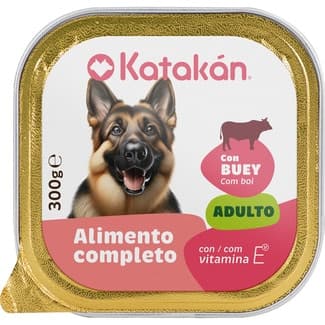 Comida húmeda para perros adultos con buey tarrina 300 g -