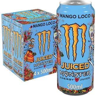 Mango Loco bebida energética con taurina y ginseng pack 4 latas 50 cl -