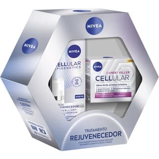 Estuche Expert Filler Cellular con crema de día antiedad intensiva SPF-30 tarro 50 ml + sérum facial protector diario SPF-50+ dosificador 30 ml -