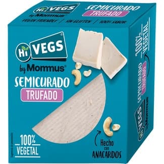 Semicurado trufado hecho con anacardos 100% vegetal, sin gluten y vegano by Mommus envase 00135 g -