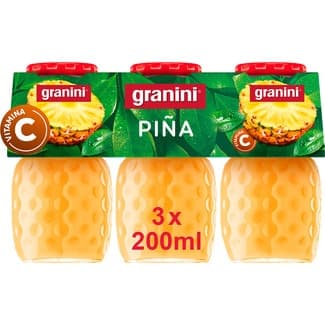 Néctar de piña pack 3 botellas 200 ml (envase de vidrio) -