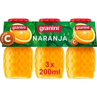Néctar de naranja con vitamina C pack 3 botellas 200 ml (envase de vidrio) -