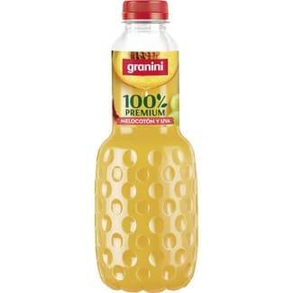 Zumo de melocotón y uva 100% Premium botella 1 l -