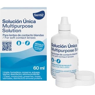 Solución única para lentes de contacto blancas bote 60 ml -