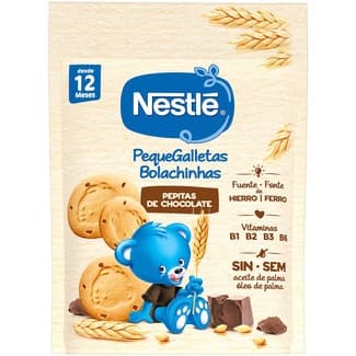 PequeGalletas galletas infantiles con pepitas de chocolate desde 12 meses envase 150 g con hierro y vitaminas -