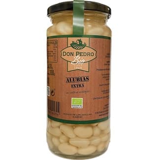 Alubia blanca cocida de cultivo ecológico frasco 300 g neto escurrido -