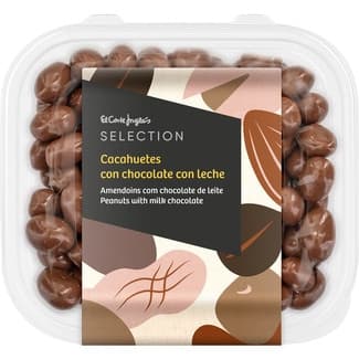 Cacahuetes con chocolate con leche tarrina 250 g -