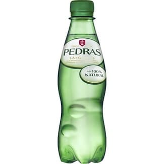 Agua mineral natural con gas botella 33 cl -