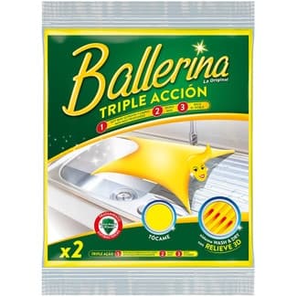 Bayeta amarilla La Original sistema Wash & Dry con relieve 3D paquete 2 unidades -