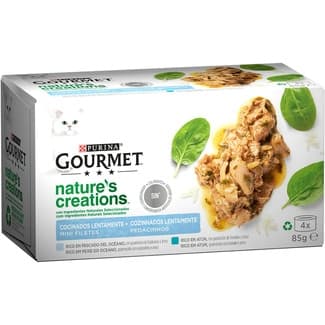 Nature's Creations comida húmeda para gatos con atún 4 latas 85 g -