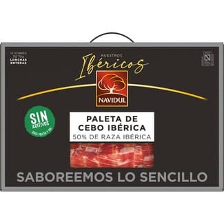 Maletín de paleta de cebo ibérica 50% raza ibérica loncheada en 10 blisters de 70 g estuche 700 g -
