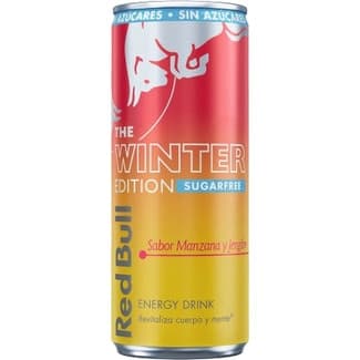 Winter Edition bebida energética sabor manzana y jengibre sin azúcar lata 25 cl -