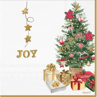 Servilletas Navidad Joy Tree 33x33 cm paquete 20 unidades -