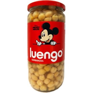 Garbanzos cocidos Disney Mickey Mouse frasco 600 g neto escurrido -