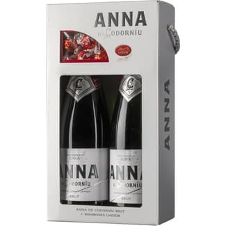 Cava brut Estuche 2 botellas 75 cl con regalo de bombones Lindt Lindor -