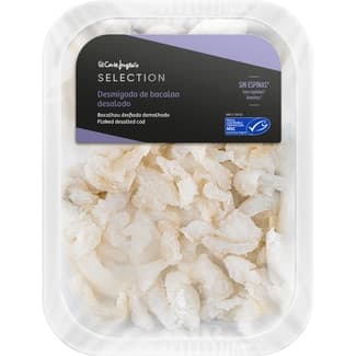 Bacalao desmigado desalado sin espinas MSC bandeja 225 g -