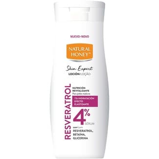 Loción corporal Nutrición Revitalizante para pieles maduras con resveratrol y sérum 4% frasco 300 ml con resveratrol, betaína, glicerina -