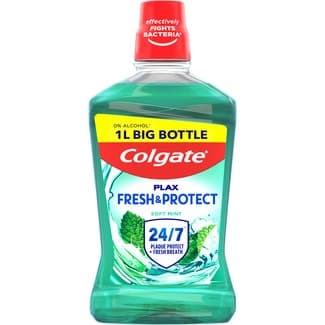 Plax enjuague bucal menta suave 0% alcohol botella 1 l -