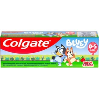 Pasta de dientes infantil Bluey sabor fresa suave de 0 a 5 años tubo 50 ml -