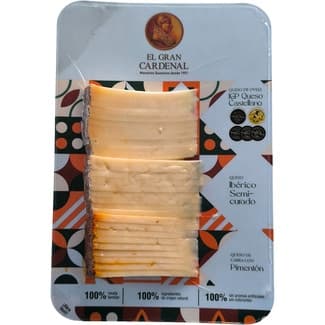 Tabla queso castellano, queso ibérico semi y queso de cabra con pimentón envase 300 g -